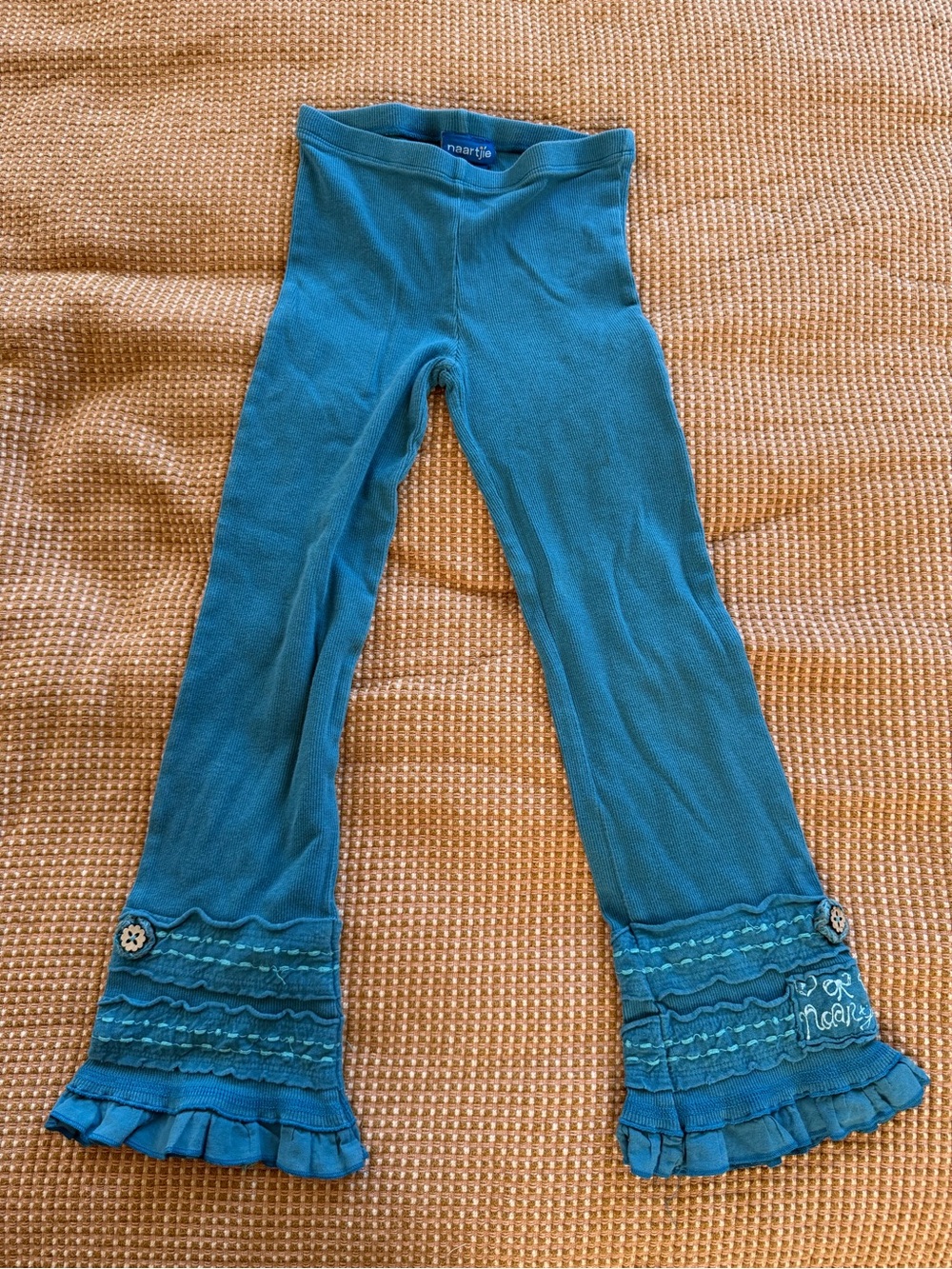 naartjie Teal Ruffle Hem Girls Leggings